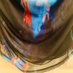 Bebe - Long Sleeve multi colored shirt / MEDIUM